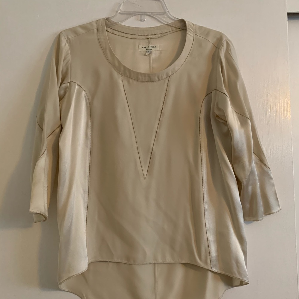 Rag&Bone Silk Cream Blouse
